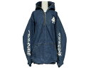極美品 CHROME HEARTS クロムハーツ RUCKUS ハーフジップ デニムノアラック パーカー メンズ M 中古 4c076693