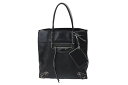 BALENCIAGA バレンシアガ ハンドバッグ THE PAPER ザペーパー ブラック ホワイト レザー 255412 美品 中古 4c076599