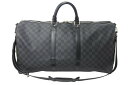 極美品 LOUISVUITTON ルイヴィトン キーポルバンドリエール55 ボストンバッグ N41413 ダミエグラフィット キャンバス ブラック 中古 4b0...