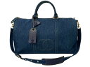 CHANEL シャネル ボストンバッグ ショルダーバッグ 4番台 2WAY ココマーク デニム インディゴブルー ゴールド金具 美品 中古 4b000869