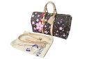 新品未使用 LOUIS VUITTON ルイヴィトン LV × TM キーポル バンドリエール 45 チェリー モノグラム 村上隆 M13752 中古 4c07...