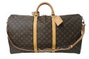 極美品 LOUIS VUITTON ルイヴィトン キーポル バンドリエール60 ボストンバッグ M41412 モノグラム PVC レザー ブラウン 中古 4b0...
