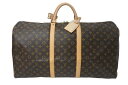 極美品 LOUIS VUITTON ルイヴィトン キーポル60 ボストンバッグ M41422 モノグラム PVC レザー ブラウン 中古 4b000794