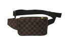 極美品 LOUIS VUITTON ルイヴィトン ジェロニモス ウエストバッグ ボディバッグ N51994 ダミエ ブラウン 中古 4b001136(4)