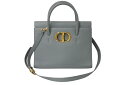 Christian Dior クリスチャンディオール ST HONORE サントノレ 30 モンテーニュ ミディアム 2WAYトートバッグ グレー 美品 中古 4b001149