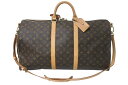 LOUIS VUITTON ルイヴィトン キーポル55 ボストンバッグ M41424 モノグラム PVCコーティングキャンバス ヌメ革 ブラウン 美品 中古 4...