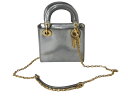 Christian Dior クリスチャンディオール レディディオール ミニ サッチェルバッグ ハンドバッグ 02-MA-0118 グレーズカーフ 2WAY 美品 中古 4b001670(4)