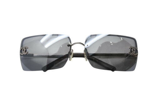 CHANEL シャネル リムレス サングラス 4092-B c.124/6I サイズ62□15 120 ココマーク ラインストーン グレー 美品 中古 4b001359 CHANEL シャネル リムレス サングラス 4092-B c.124/6I サイズ62□15 120 ココマーク ラインストーン グレー 美品 中古 4b001359