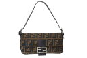 FENDI フェンディ マンマバケット ワンショルダーバッグ 26424 ズッカ柄 ブラウン キャンバス レザー シルバー金具 美品 中古 4b002045(4)