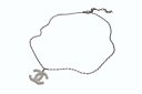 極美品 CHANEL シャネル クリアライトストーンココマークネックレス 06V刻印 重量約4.5 シルバー メタル ラインストーン 中古 4b001066(4)