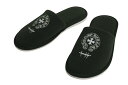 新品未使用 CHROME HEARTS クロムハーツ ホノルル限定 ホテルスリッパ サイズM ホースシュー刺繍 カーキ ホワイト 中古 4b002317