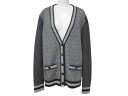 極美品 CHANEL シャネル カーディガン P46773K05936 サイズ38 ココマークボタン ウール カシミヤ グレー 中古 4c066320(4)