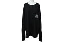 新品同様 CHROME HEARTS クロムハーツ ラスベガス限定 ホースシュー ロゴ ロンT 長袖Tシャツ ブラック ホワイト サイズXXL 中古 4b004085