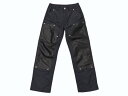 極美品 CHROME HEARTS クロムハーツ ダブルニーパンツ サイズ25 CHクロスレザーパッチ シルバー925 ブラック 中古 4b004761