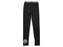 新品未使用 CHROME HEARTS クロムハーツ ホースシュー レギンス ボトムス 総柄 ブラック ホワイト コットン サイズXS 中古 4b005023