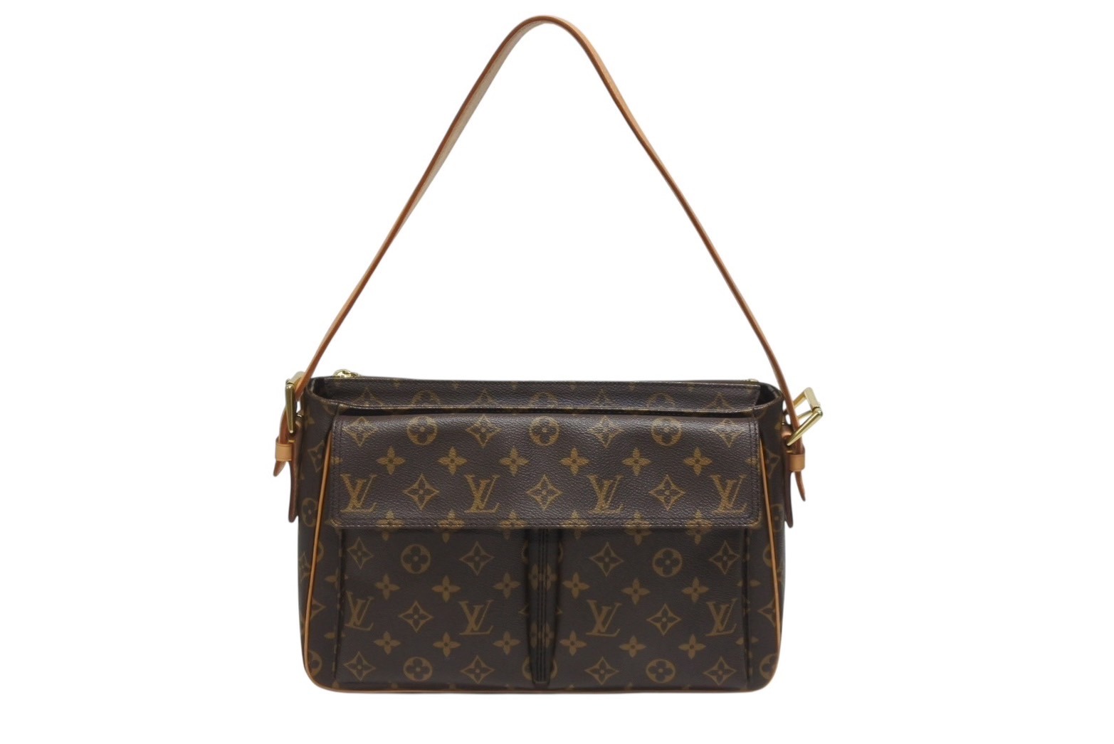 極美品 LOUISVUITTON ルイヴィトン ヴィバシテGM ワンショルダーバッグ M51163 モノグラム PVC レザー ゴールド金具 中古 4b005967(4)