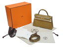新品未使用 エルメス HERMES SPO オーダー品 W刻印 ミニケリー2 クラフト アリゲーター 外縫 2WAY ショルダーバッグ 中古 4b006343