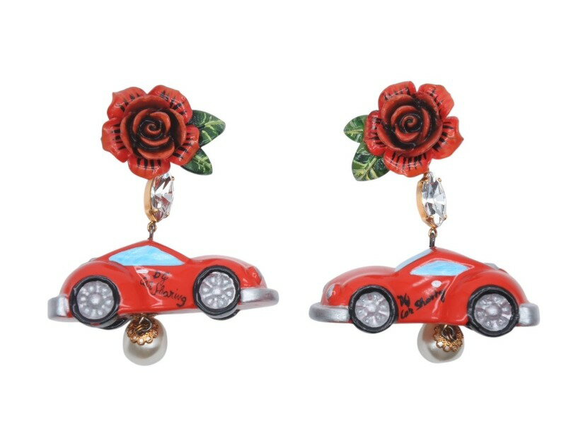 ドルチェ&ガッバーナ ピアス フラワー ラインストーン バラ イヤリング 箱付き ドルチェ&ガッバーナ ピアス フラワー ラインストーン バラ