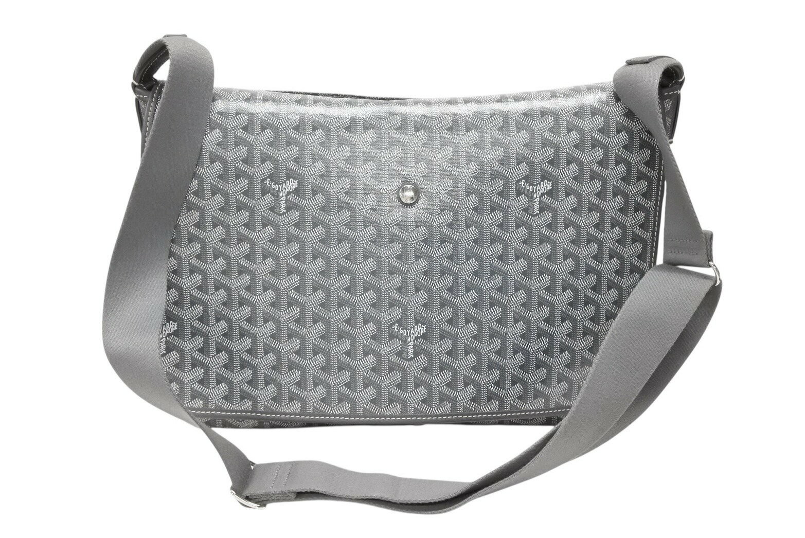GOYARD ゴヤール カペシアンMM ショルダーバッグ メッセンジャーバッグ CAPETIMMLTY51CG51P グレー シルバー金具 美品 中古 4b007700