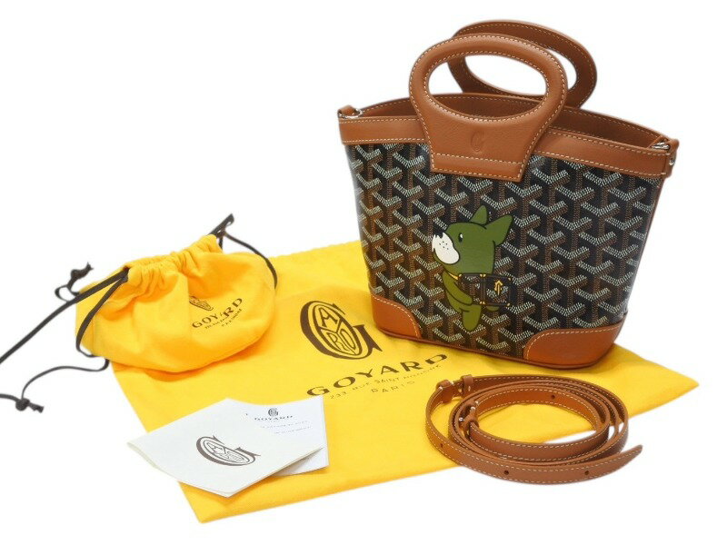 新品未使用 GOYARD ゴヤール 韓国限定 ハンドバッグ ベルーガミニ ブラウン ブラック PVC レザー 35114566 4b007705