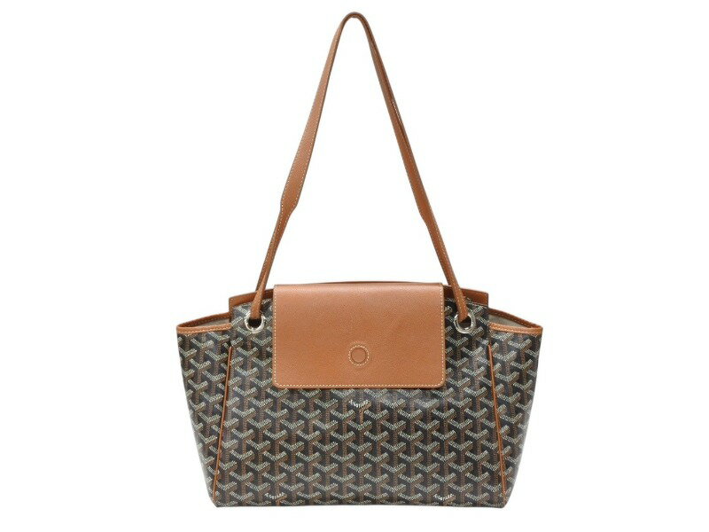 極美品 GOYARD ゴヤール ルエットPM ショルダーバッグ 2WAYバッグ ブラック PVC レザー シルバー金具 中古 4b007729