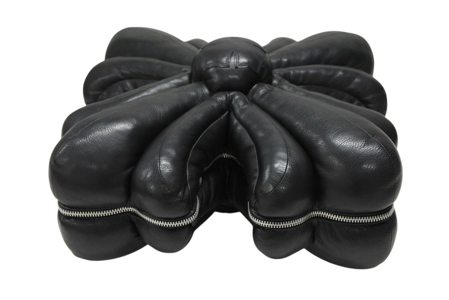 ������ CHROME HEARTS ������ϡ��� 3D CH PLUS PILLOW LEATHER 3D CH�ץ饹 �쥶�����å���� �֥�å� ����С�925 ��� 4b008089