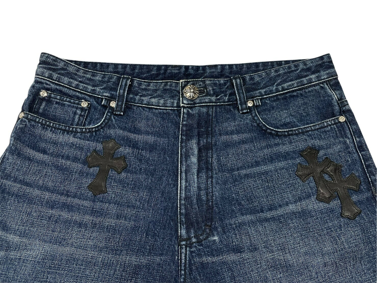 ������ CHROME HEARTS ������ϡ��� CH�������ѥå� �ǥ˥ॷ�硼�� ���硼�ȥѥ�� ������30 7�ѥå� ����ǥ����֥롼 ��� 4b008087