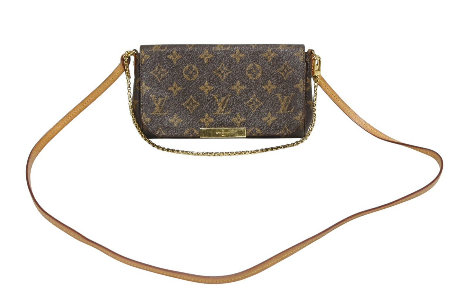 LOUIS VUITTON - LOUIS VUITTON ルイヴィトン モノグラム フェイボリットPM ショルダーバッグ M40717 ブラウン ゴールド金具 美品 中古 4b009043