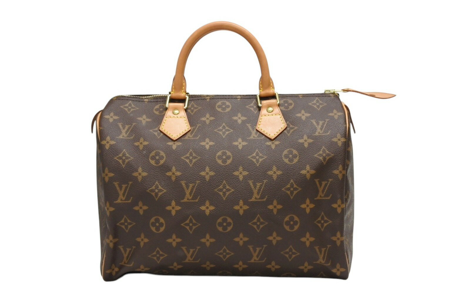極美品 LOUISVUITTON ルイヴィトン スピーディ35 ハンドバッグ M41526 モノグラムキャンバス ゴールド金具 ブラウン 中古 4b009304(4)