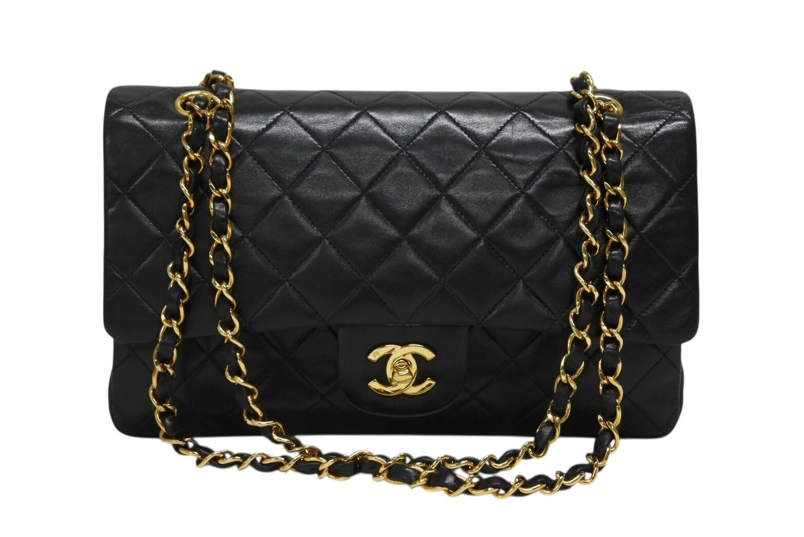 楽天市場】chanel シャネル wチェーンショルダーバッグ wフラップ 