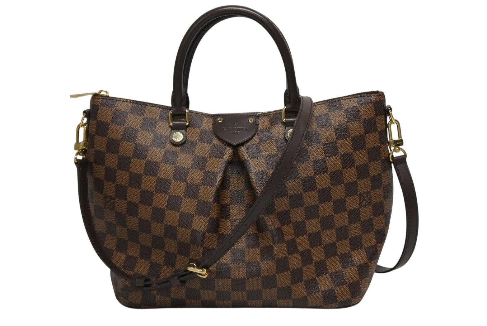 Rakuten - 極美品 LOUIS VUITTON ルイヴィトン シエナMM ハンドバッグ N41546 PVC レザー ブラウン ゴールド金具 中古 4b009697