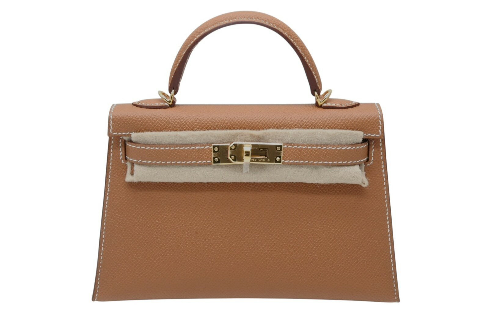 新品未使用 HERMES エルメス ミニケリー2 K刻印 2WAY ヴォーエプソン ゴールド ゴールド金具 外縫い 中古 4b010454