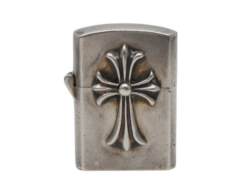 CHROME HEARTS クロムハーツ スモールCHクロス ジッポライター 重量134.6g シルバー925 2000/sterling刻印 美品 中古 4b012500
