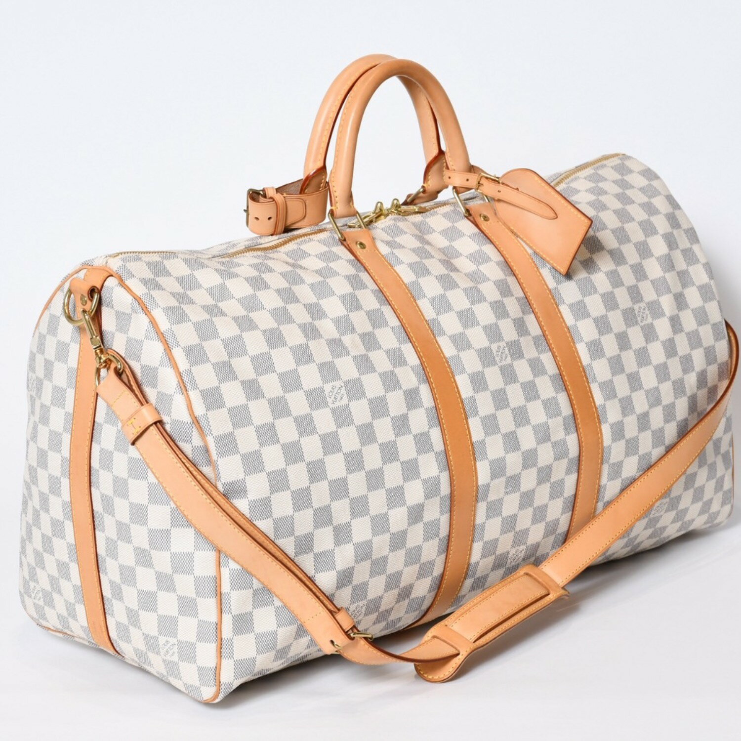 ������ LOUIS VUITTON �륤�����ȥ� ���ߥ� �������� �����ݥ�55 �ܥ��ȥ�Хå� N41429 PVC �̥�� �ۥ磻�� �֥饦�� ��� 4b013713