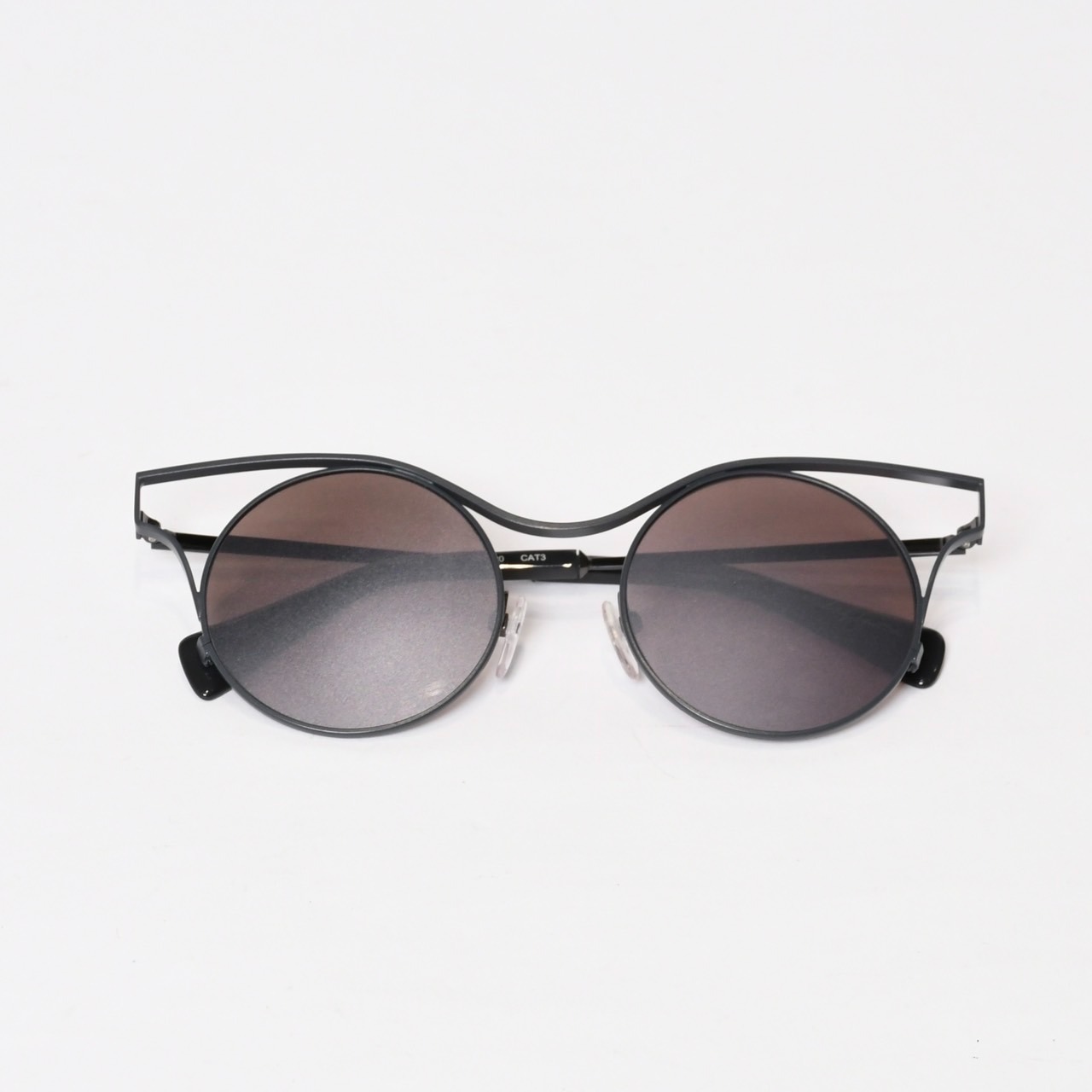 RENOMA - Yohji Yamamoto ヨウジヤマモト サングラス アイウェア YY7014 911 サイズ49□20 ブラック ブラウン 美品 中古 4b013983