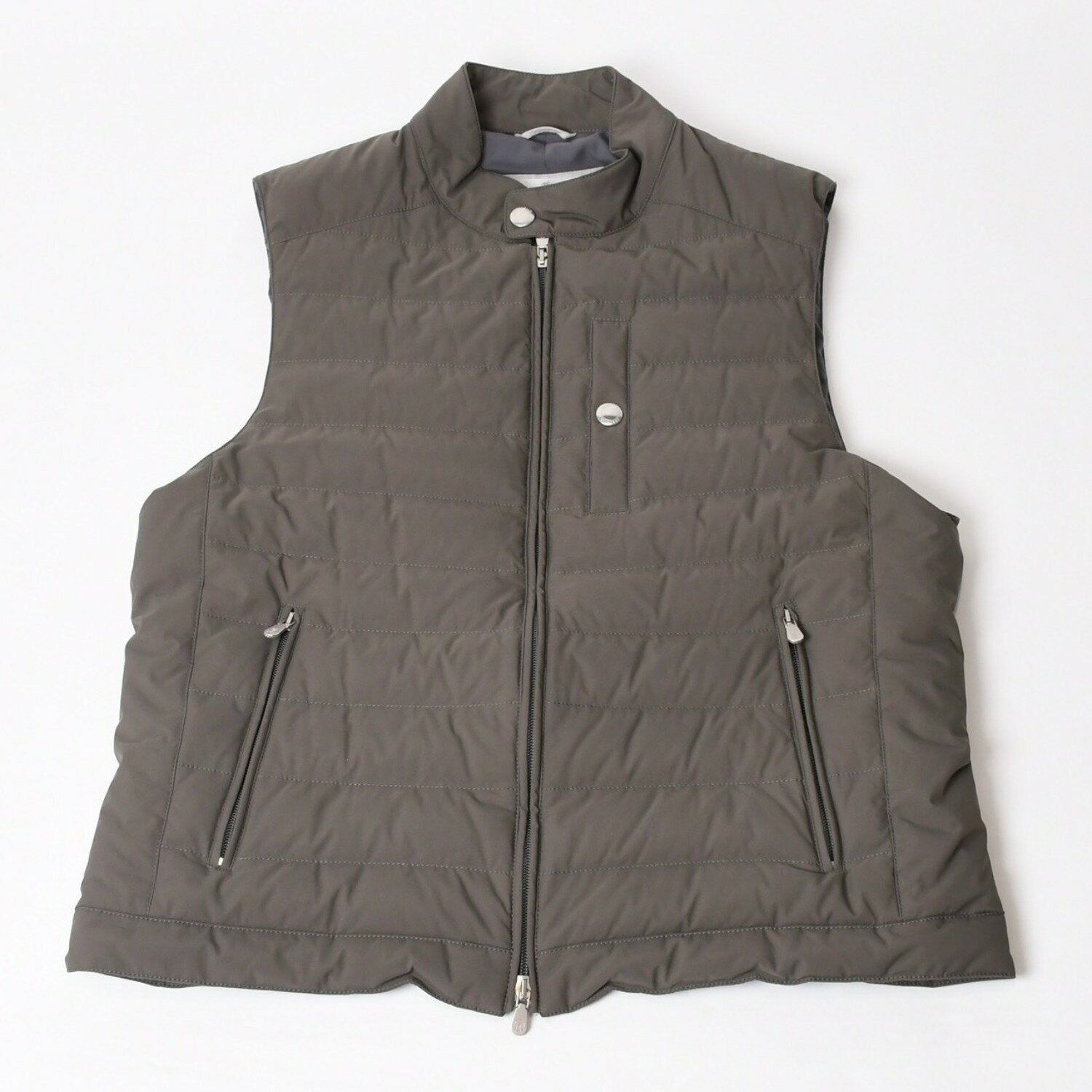 Brunello Cucinelli ブルネロ クチネリ キルティング Down Vest ダウンベスト グレー MM4591607 美品 中古 4b014184