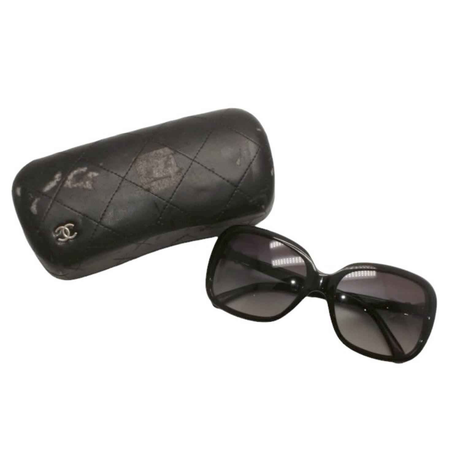 樂天商城 - CHANEL シャネル サングラス アイウェア サイズ60□17 135 ココマーク ホワイト ブラック 美品 中古 4a000078