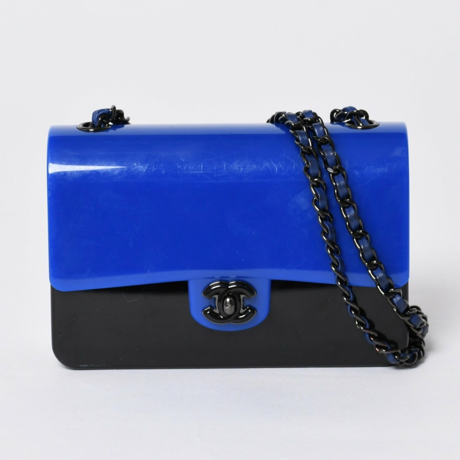 CHANEL - CHANEL シャネル ミニ イヴニングバッグ チェーンショルダーバッグ AS2534 ランダム番台 ココマーク プレキシグラス 美品 中古 4a000520