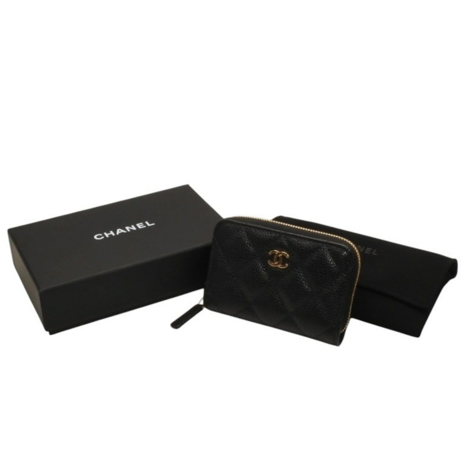 Rakuten - 新品未使用 CHANEL シャネル クラシック ジップコインケース 小銭入れ AP0216 ランダム番台 ココマーク グレインドカーフスキン 中古 4a000468