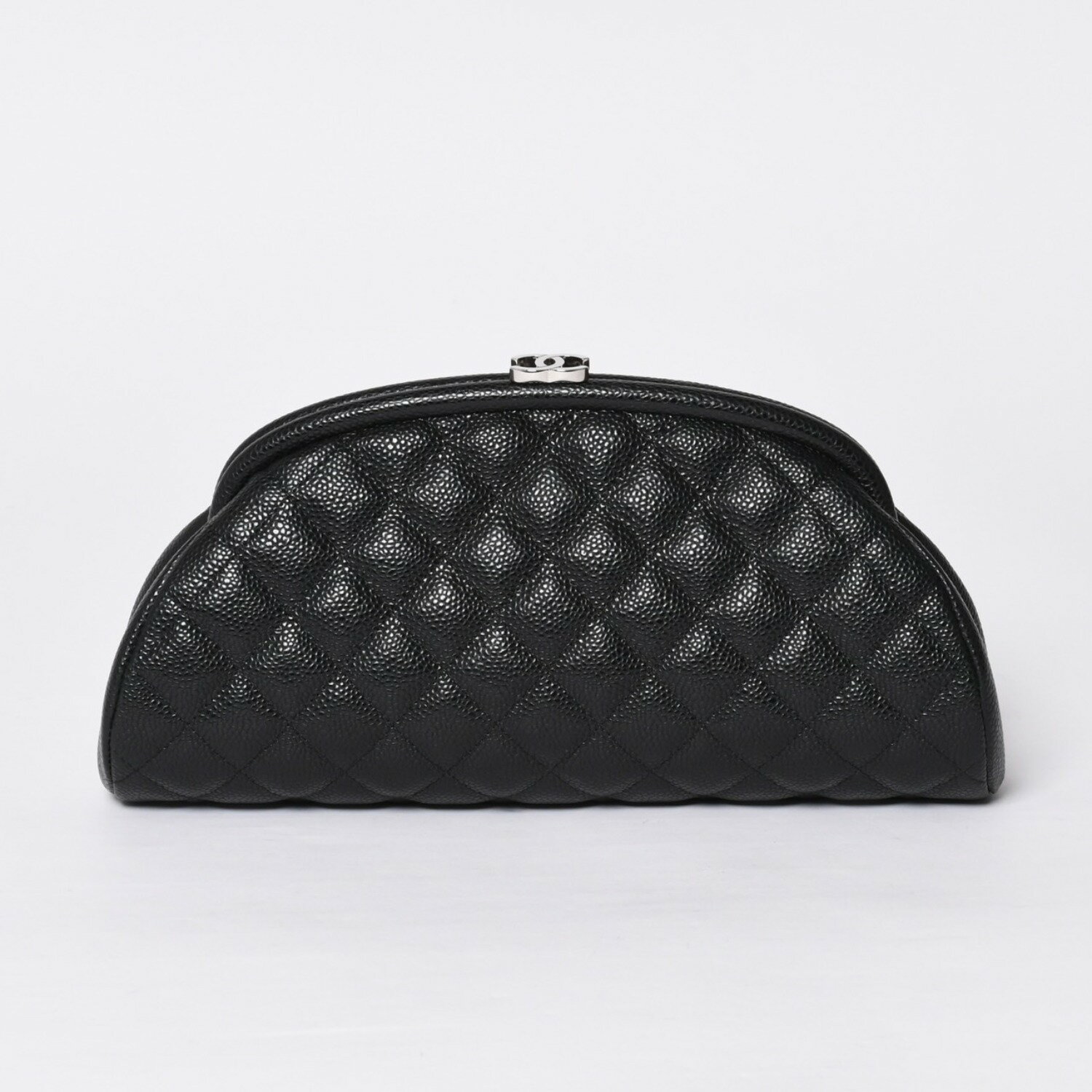 新品未使用 CHANEL シャネル タイムレス クラシック クラッチバッグ 19番台 ココマーク キャビアスキン キルティング シルバー金具 中古 4a000473