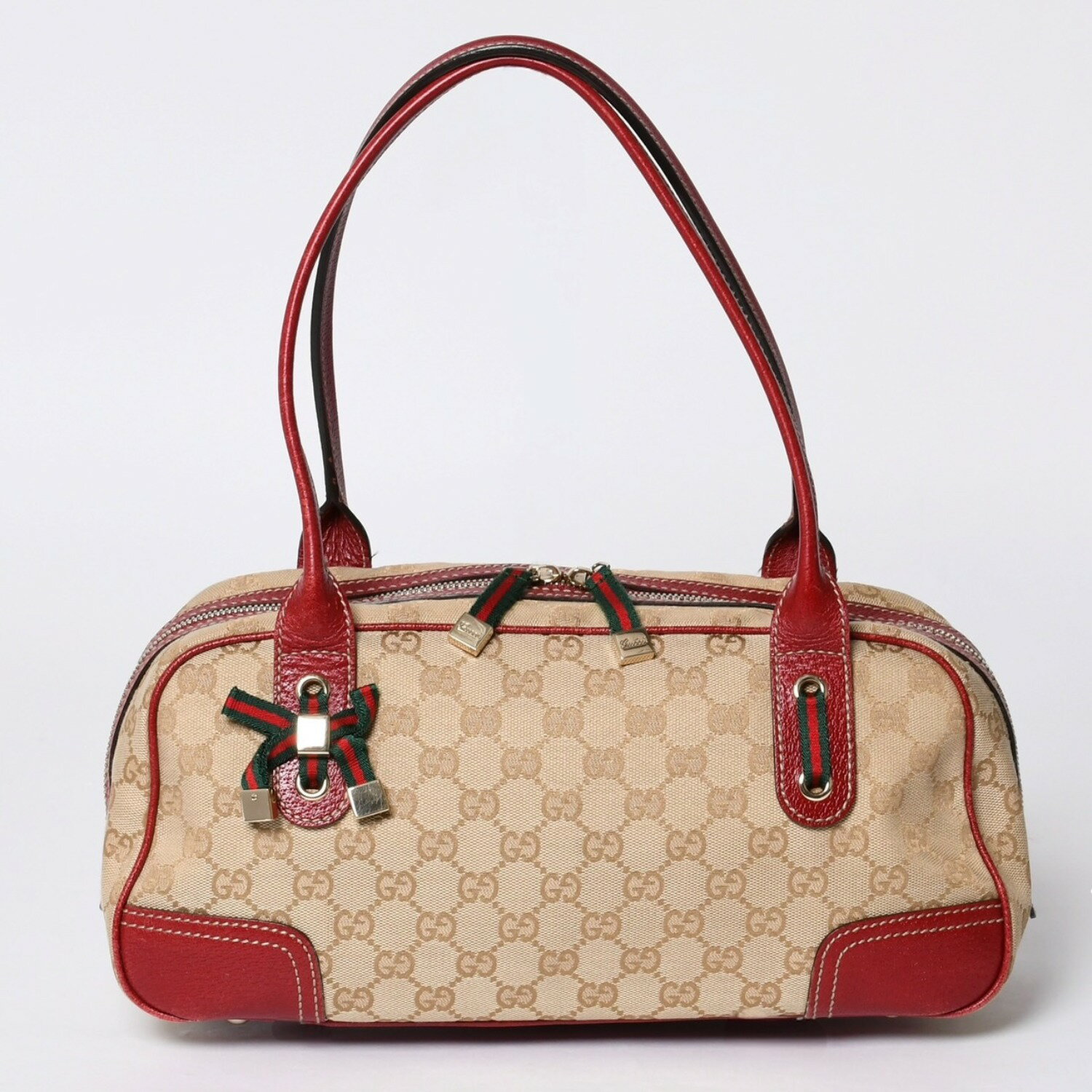 gucci///////////////\\\\\\\\\\\\\\\\\\\\\\\\\\\\\\\\\\\\\\\\\\\\\\\\\\\\\\\\\\\\\\\' - GUCCI グッチ Hand Bag ハンドバッグ 161720 Sherry Line シェリーライン レッド ブラウン 美品 中古 4a000517