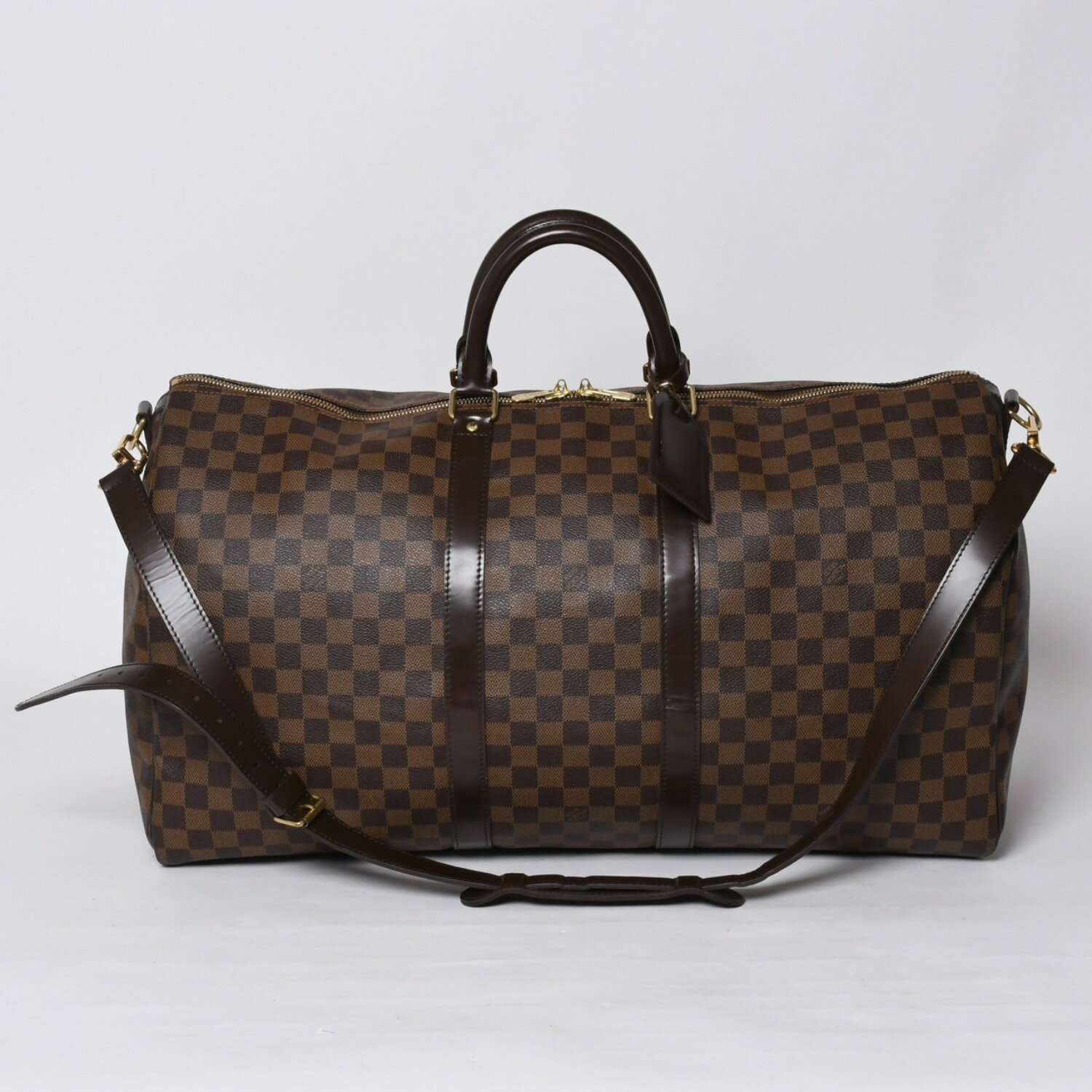 LOUIS VUITTON - 極美品 LOUISVUITTON ルイヴィトン ボストンバッグ N41414 キーポルバンドリエール55 ダミエエベヌ ゴールド金具 中古 4a000716