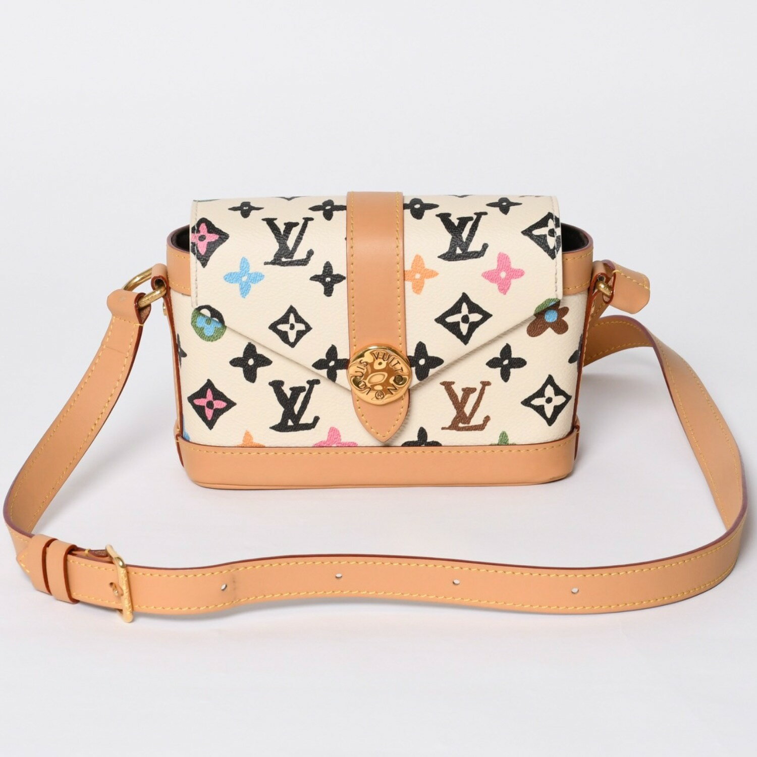 Rakuten - 極美品 LOUIS VUITTON ルイヴィトン タイラー モノグラムクラギー エンベロップ ウェアラブル ウォレット クリーム M83346 中古 4a000703