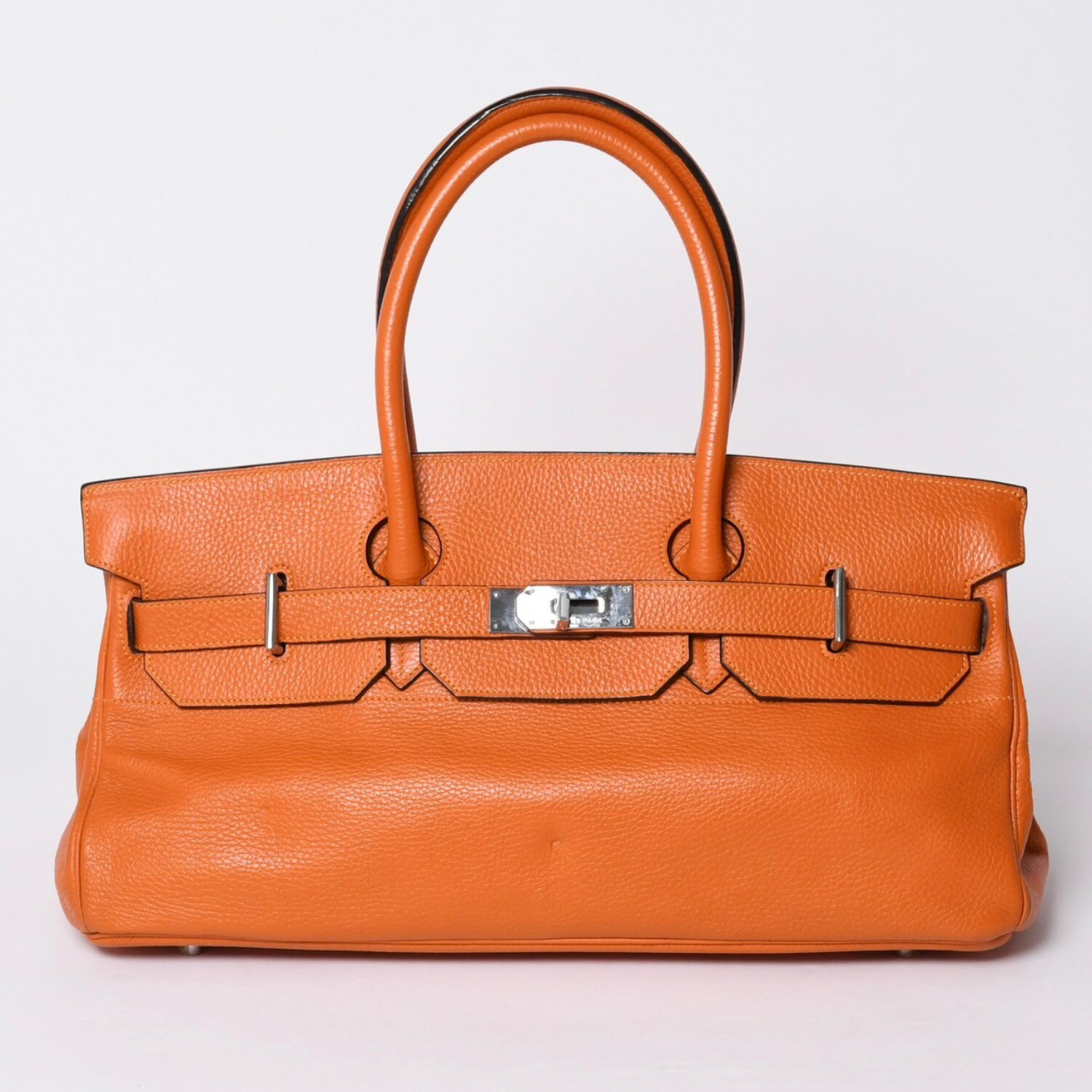 Rakuten - HERMES エルメス ショルダーバーキン トリヨンクレマンス ◻︎K刻 ゴルチェ期 オレンジ シルバー金具 美品 中古 4a001331