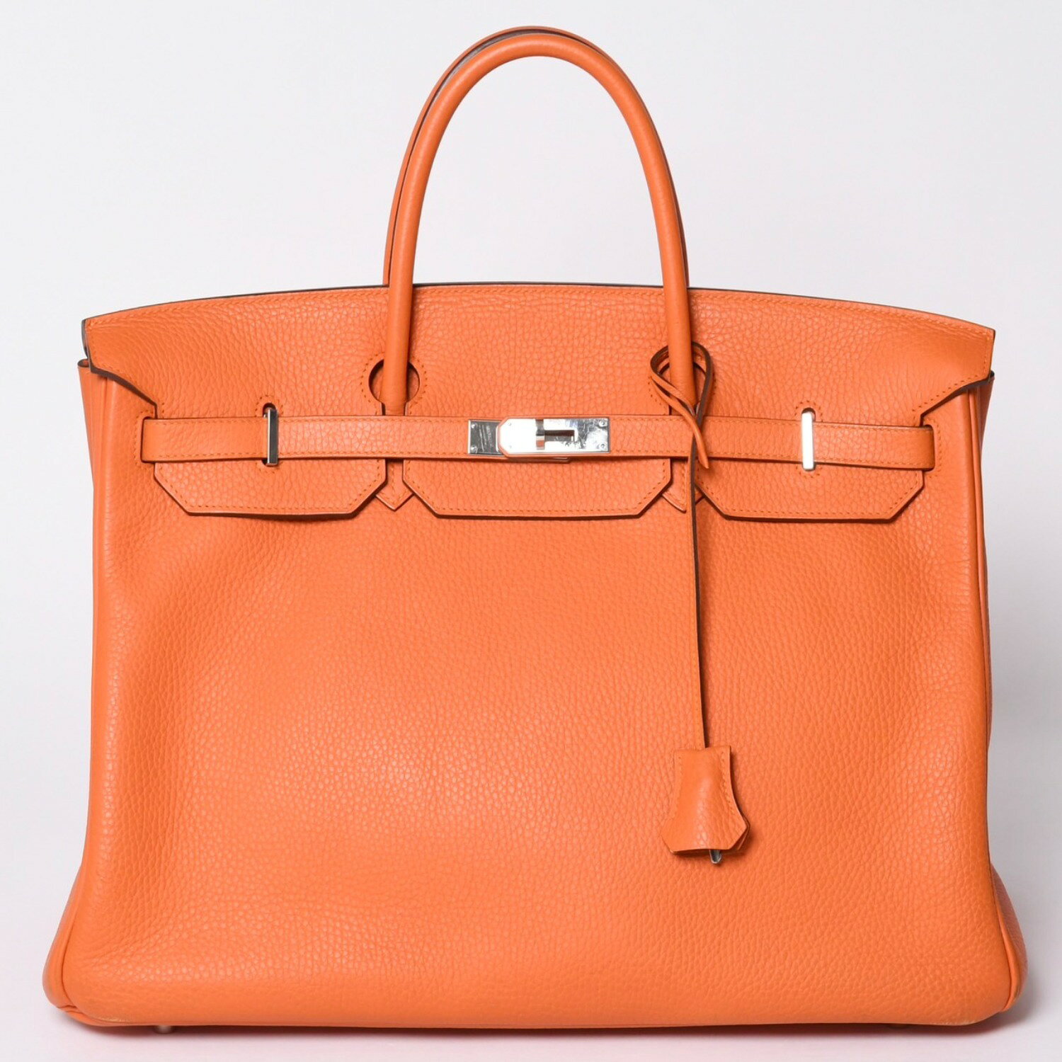 Rakuten - 極美品 HERMES エルメス バーキン40 ハンドバッグ ◻︎R刻印 トゴ オレンジ シルバー金具 2014年 中古 4a001462