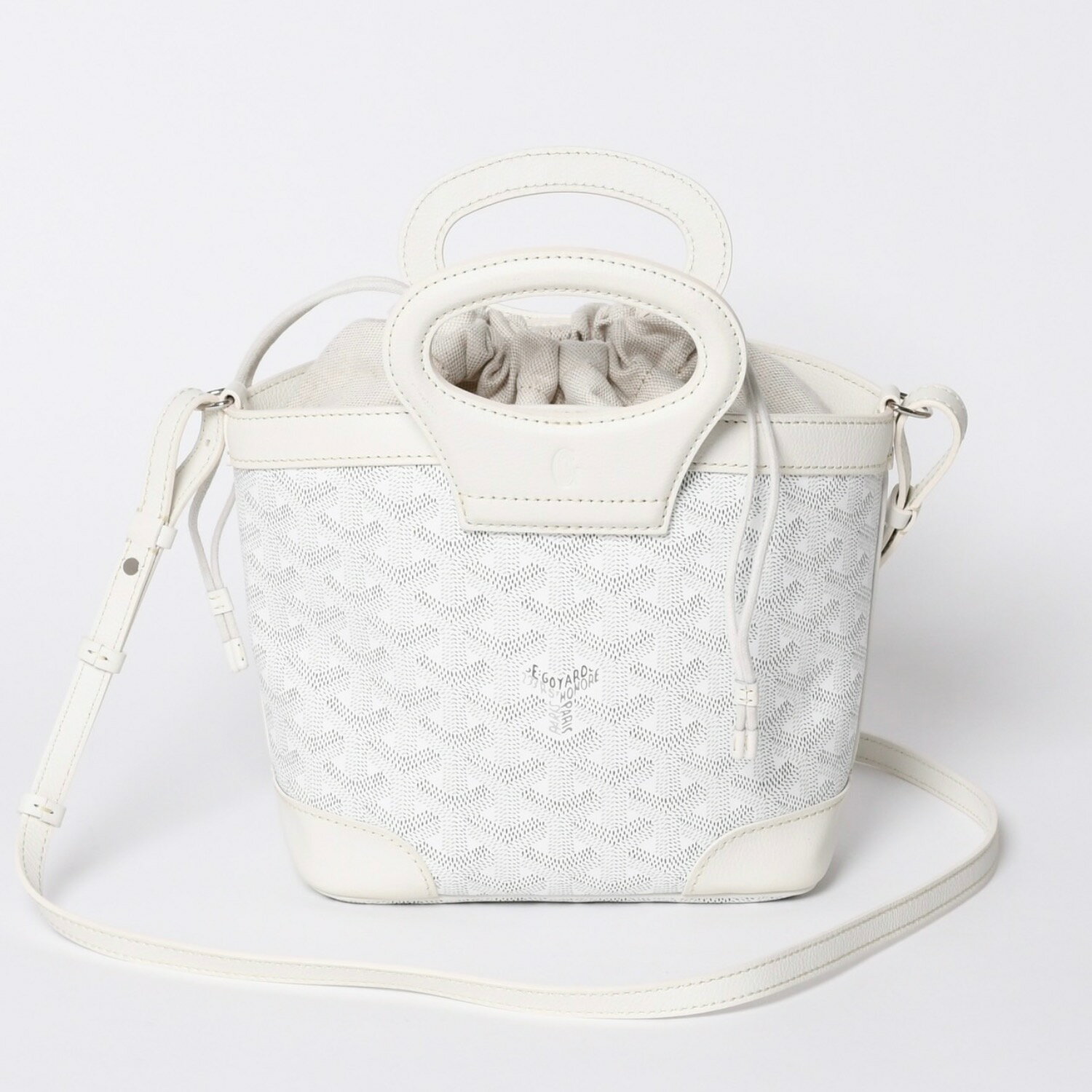 GOYARD - 新品未使用 GOYARD ゴヤール 限定 ハンドバッグ ベルーガミニ オレンジ PVC レザー 35114566 ホワイト 4a001455