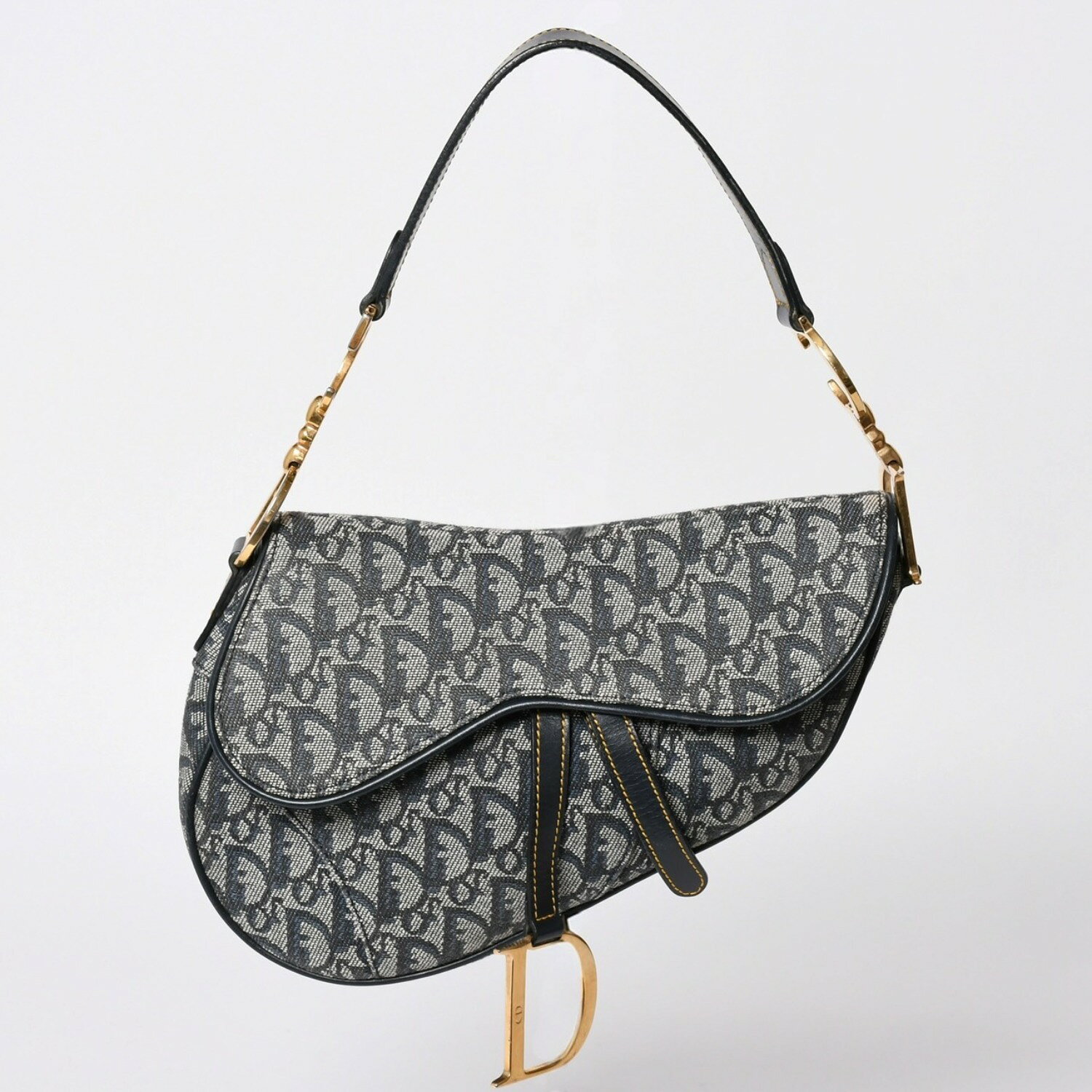 Rakuten - 極美品 Christian Dior クリスチャン ディオール サドルバッグ トロッター ショルダーバッグ 04RU 0044 中古 4a001932