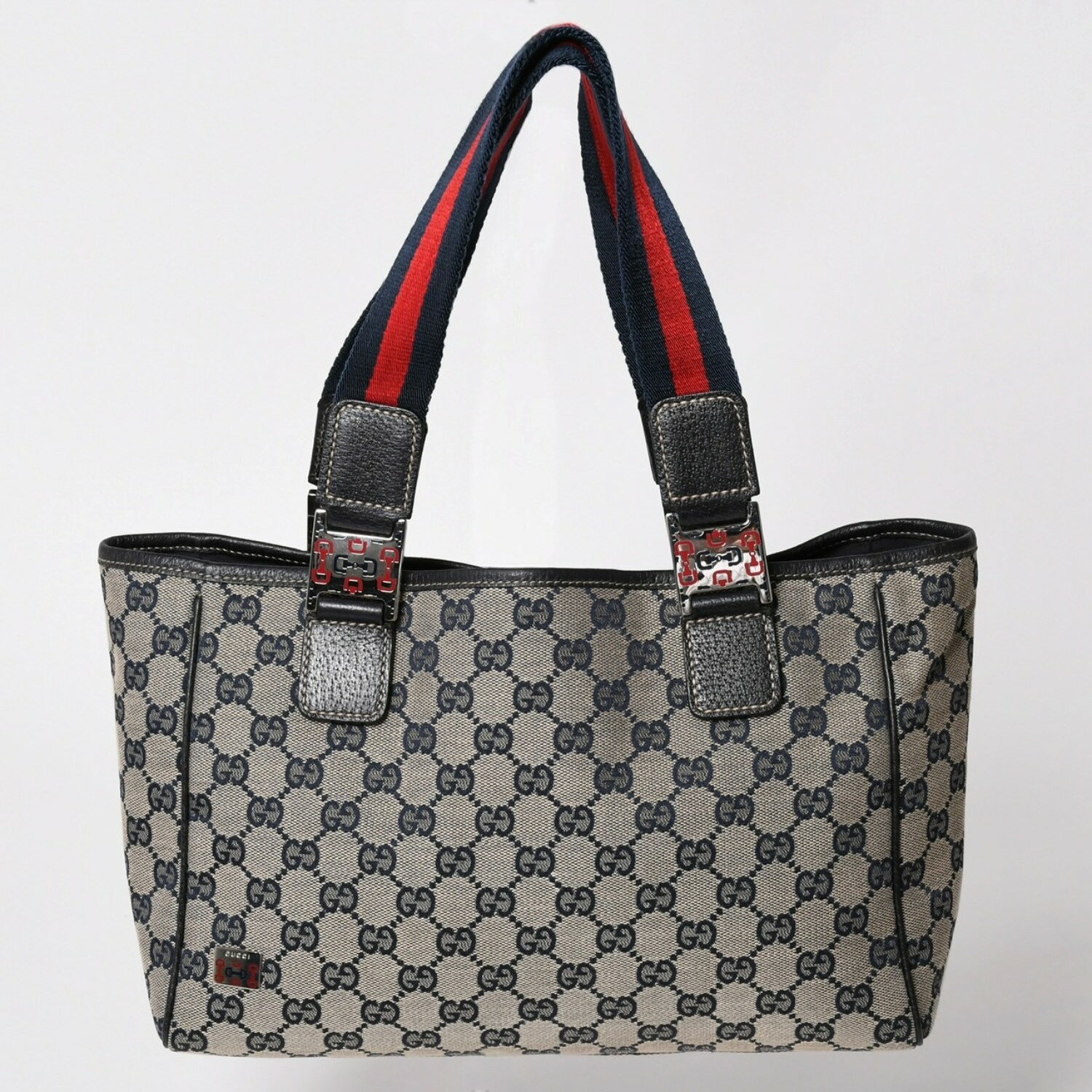 gucci///////////////\\\\\\\\\\\\\\\\\\\\\\\\\\\\\\\\\\\\\\\\\\\\\\\\\\\\\\\\\\\\\\\' - 極美品 GUCCI グッチ トートバッグ 145810 シェリーライン GGキャンバス レザー シルバー金具 ブラウン 中古 4a002056
