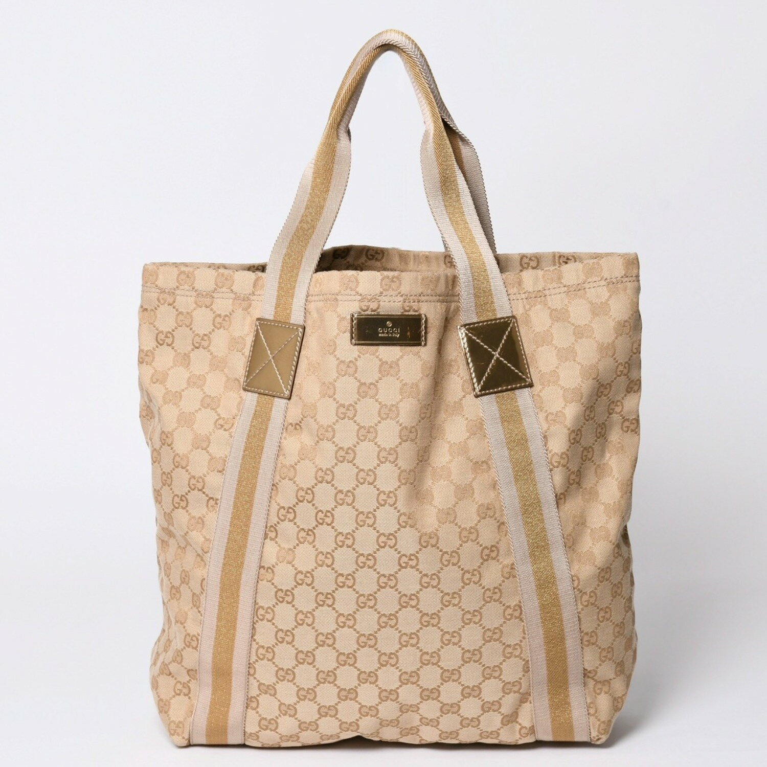 gucci///////////////\\\\\\\\\\\\\\\\\\\\\\\\\\\\\\\\\\\\\\\\\\\\\\\\\\\\\\\\\\\\\\\' - GUCCI グッチ トートバッグ ggキャンバスベージュ ブラウン 189669 ゴールド ベージュ 美品 中古 4a002067