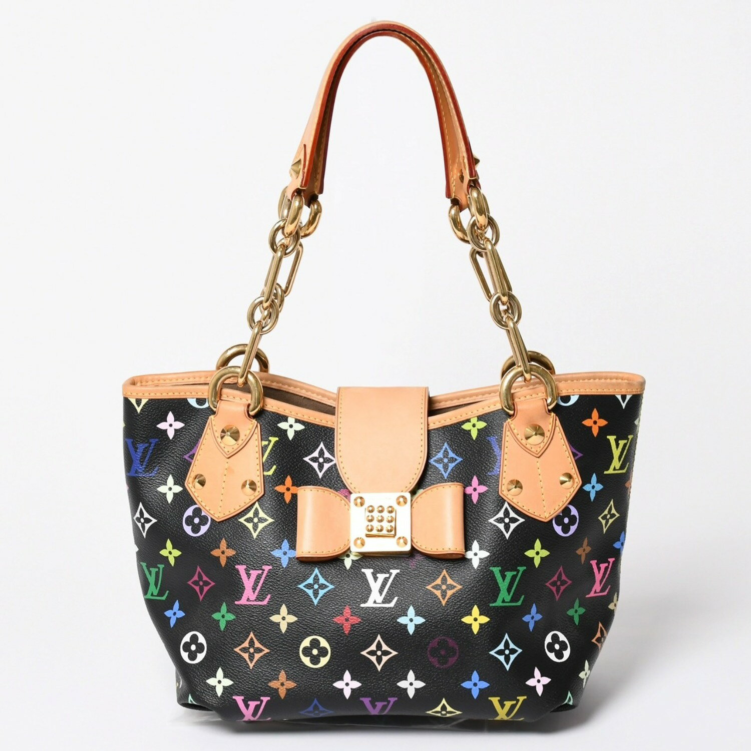 Rakuten - 極美品 LOUIS VUITTON ルイヴィトン 村上隆 モノグラムマルチカラー アニーMM ショルダーバッグ M40308 ノワール ゴールド金具 中古 4a002380